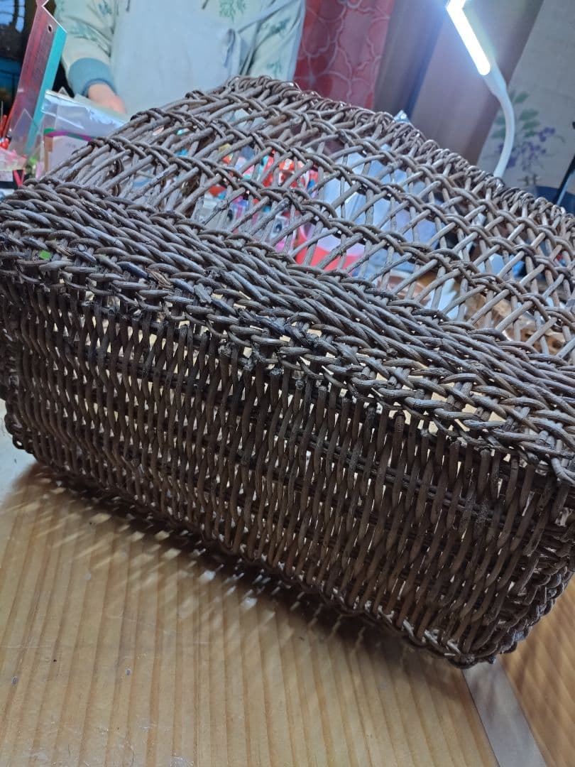 最終価格　あけび透かし編みかご　大