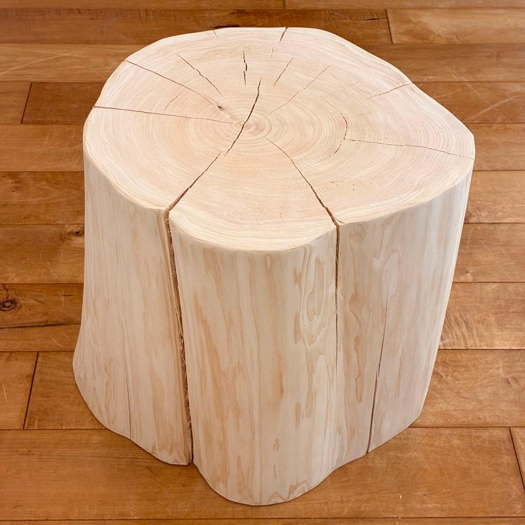 檜 丸太 スツール 椅子　No.1535
