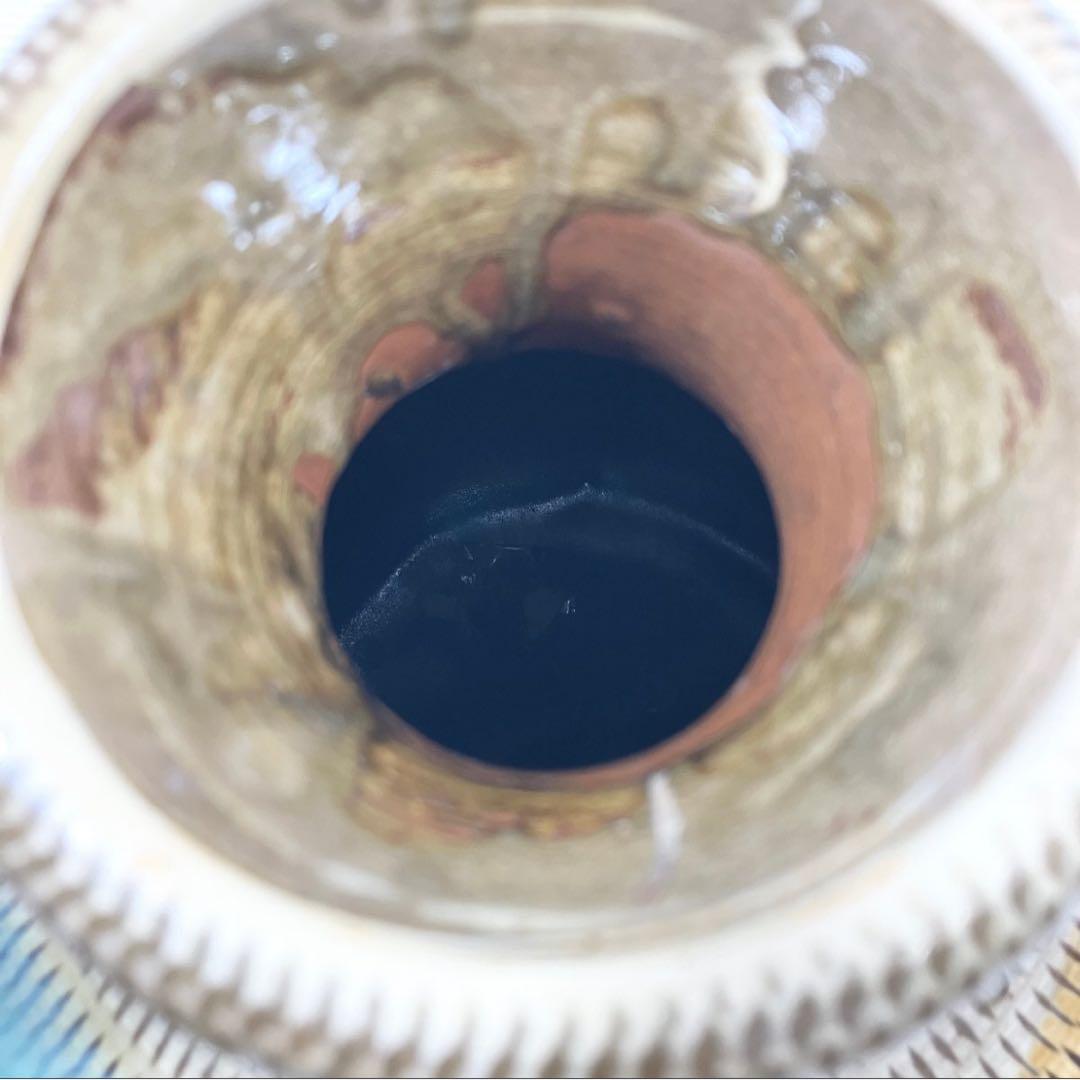 現品限り】小石原焼 花器 花瓶 飾壺 飾り壺 花入 陶器製の美しい花瓶