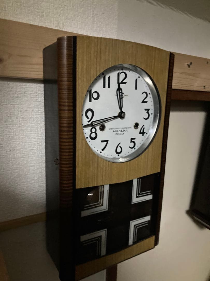 愛工舎 30DAY巻 アンティーク柱時計 稼働中