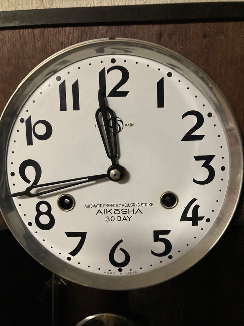 愛工舎 30DAY巻 アンティーク柱時計 稼働中