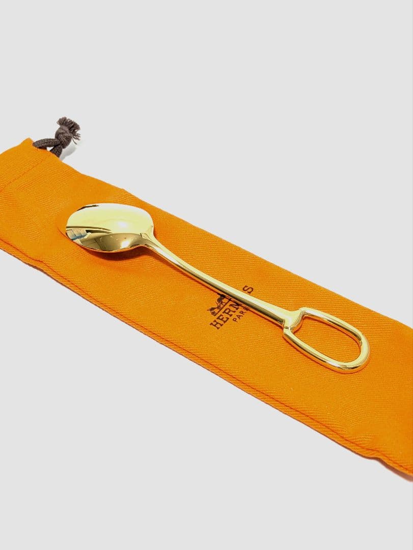 HERMES エルメス グラン アトラージュ デザートスプーン ゴールド