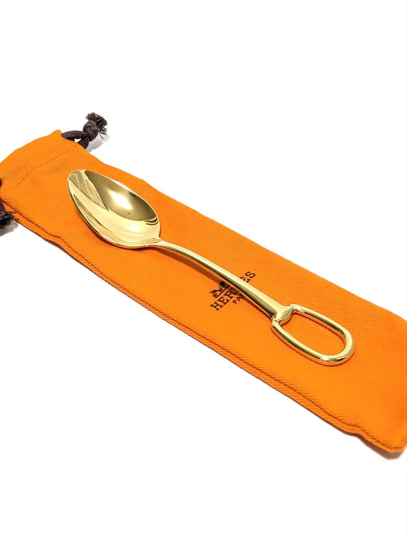 HERMES エルメス グラン アトラージュ デザートスプーン ゴールド