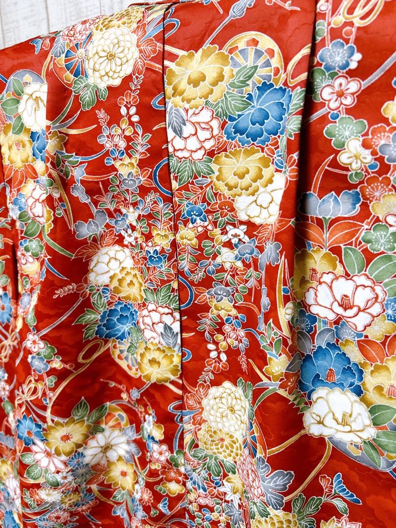 お買い得品♡七五三　7歳　女の子　フルセット　赤系　レトロ　アンティーク