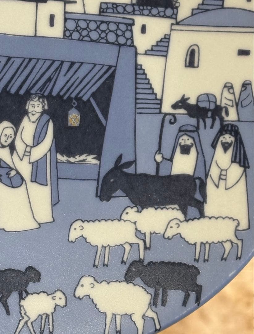 ARABIA ウオシッキネン ミニプレート \"CRIB\" キリスト降誕