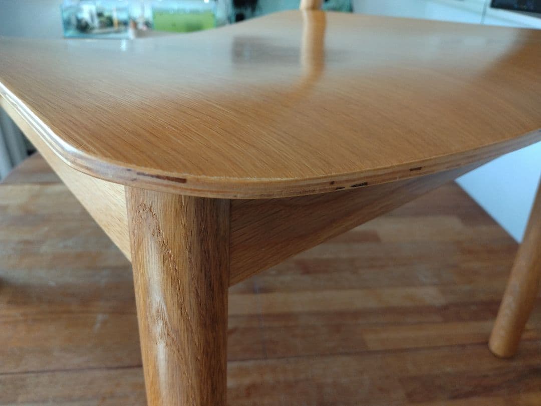 【極美品】MUJI/無印良品 オーク材ラウンジチェアワイド①ダイニングカフェ椅子