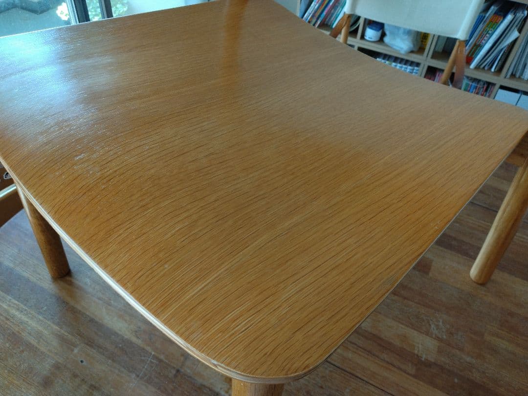 【極美品】MUJI/無印良品 オーク材ラウンジチェアワイド①ダイニングカフェ椅子