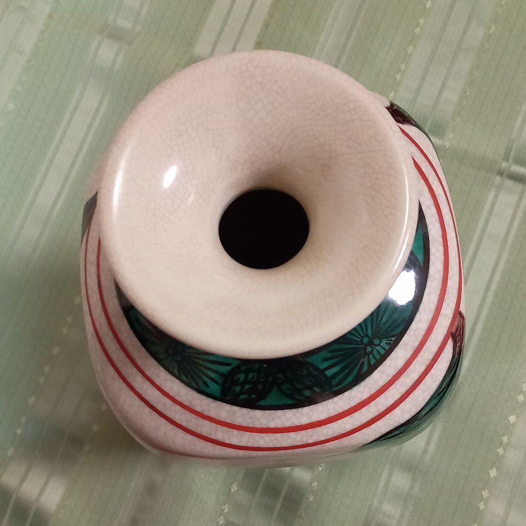 九谷焼　色絵花瓶　花鳥図