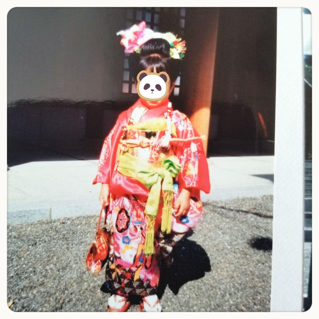 七五三 3歳 【豪華セット】着物・ はこせこセット・作り帯 ・肌襦袢・髪飾り 他