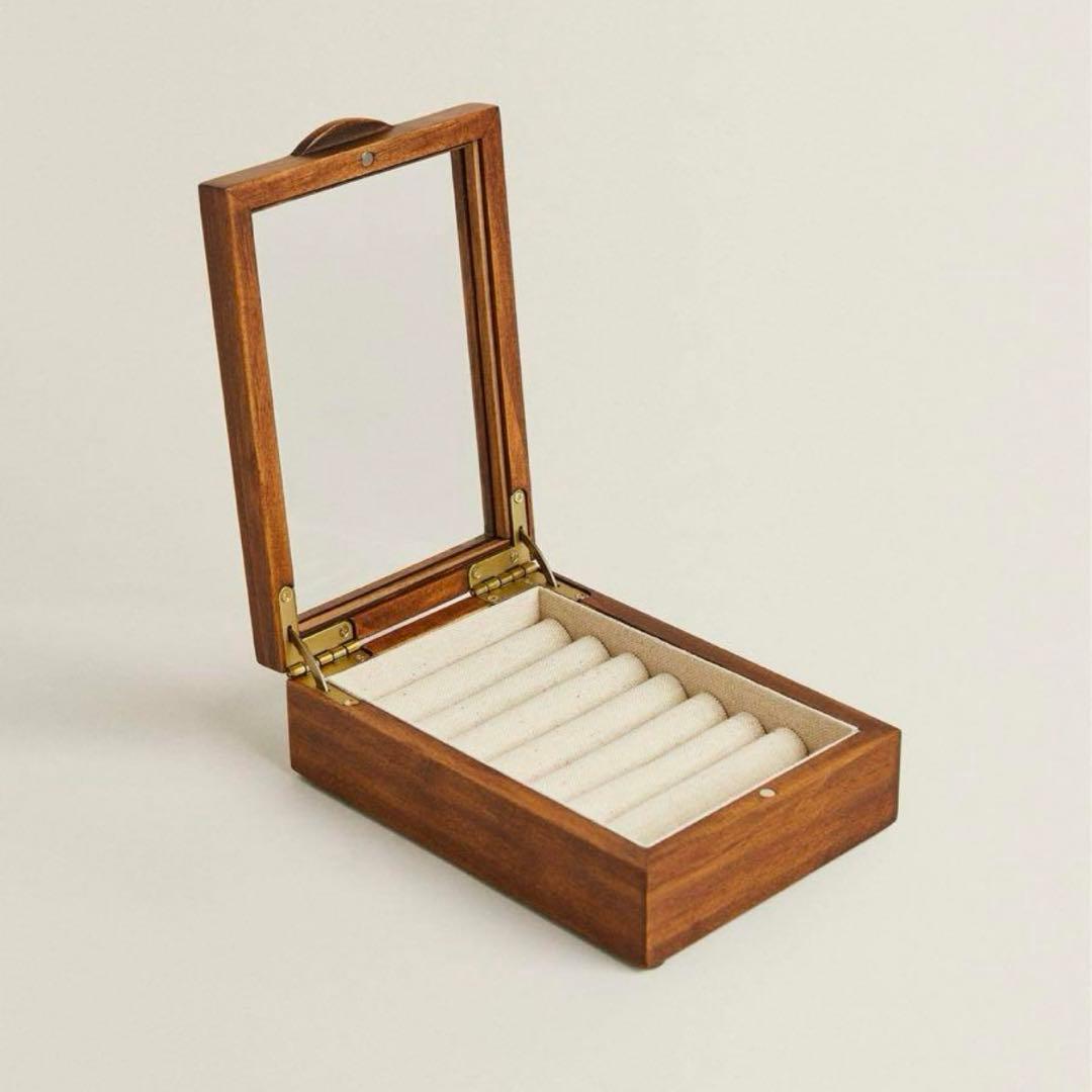 ZARA HOME】ザラホーム ウッド&リネン ジュエリーボックス - メルカリ