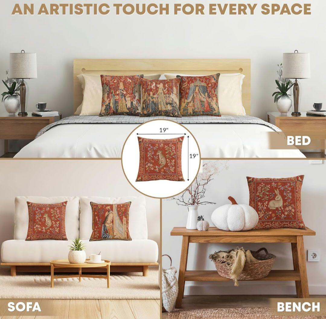 CharlotteFurnishingsジャガード織りクッションカバー