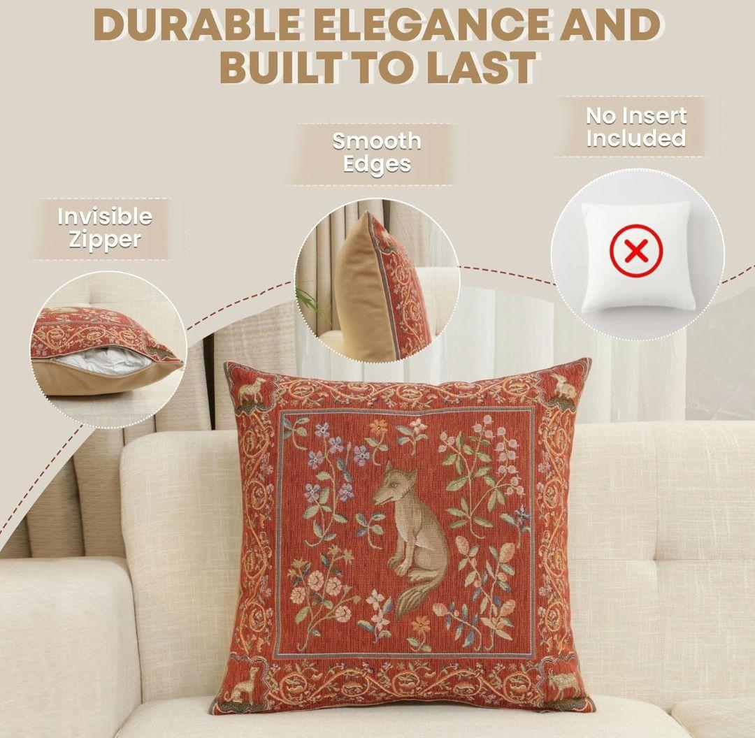 CharlotteFurnishingsジャガード織りクッションカバー