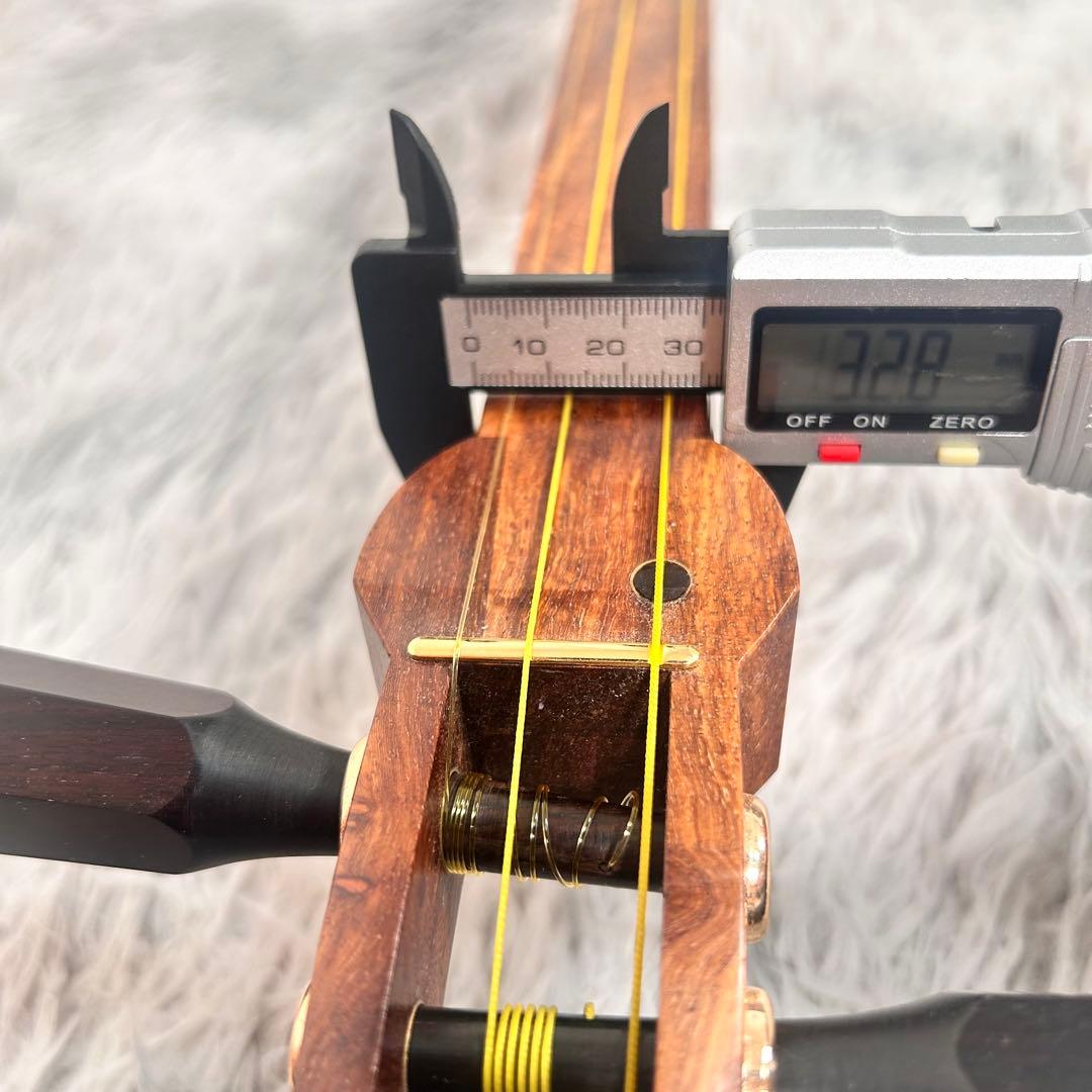 【希少】津軽三味線　花梨材　太棹　東さわり　合皮　皮破れなし