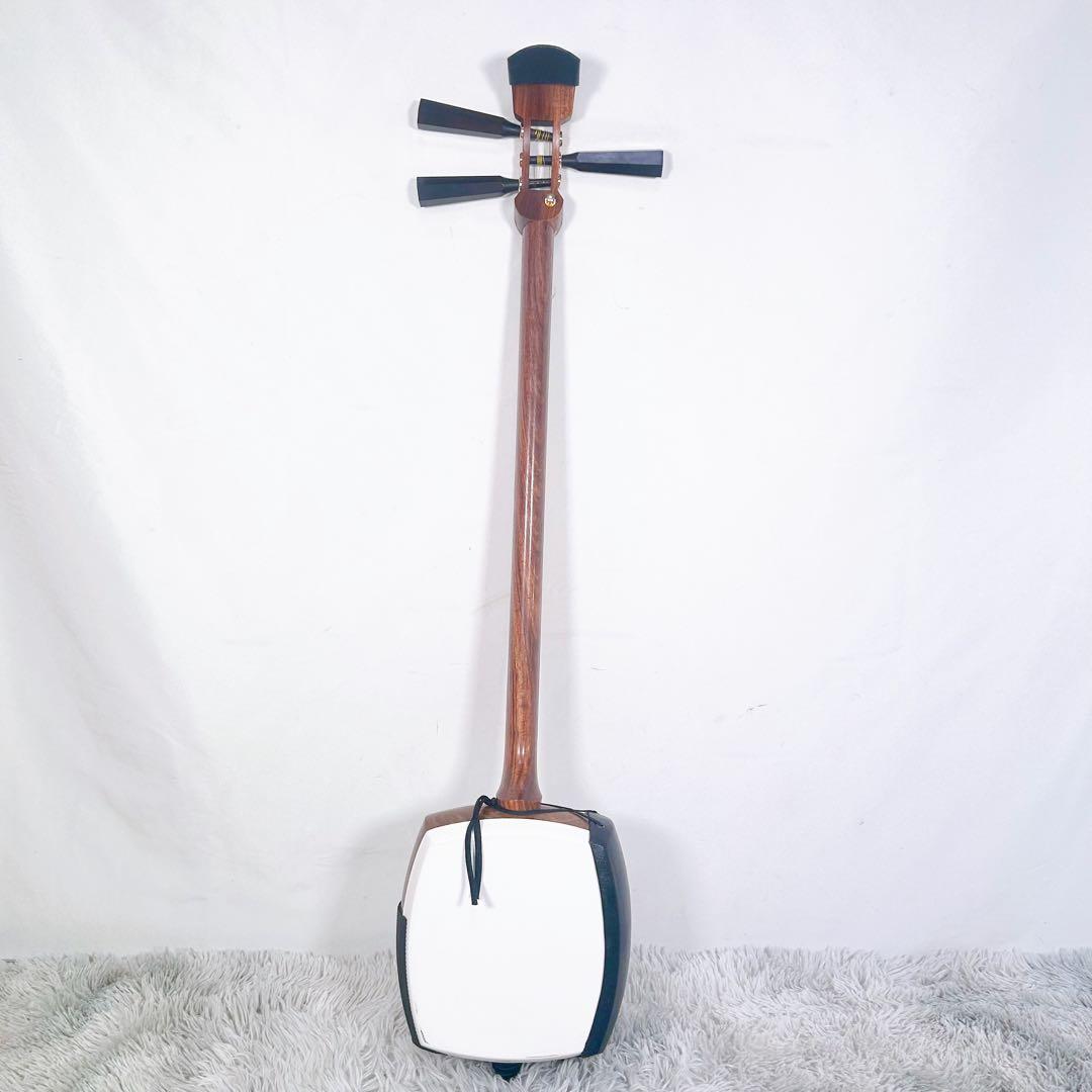 【希少】津軽三味線　花梨材　太棹　東さわり　合皮　皮破れなし