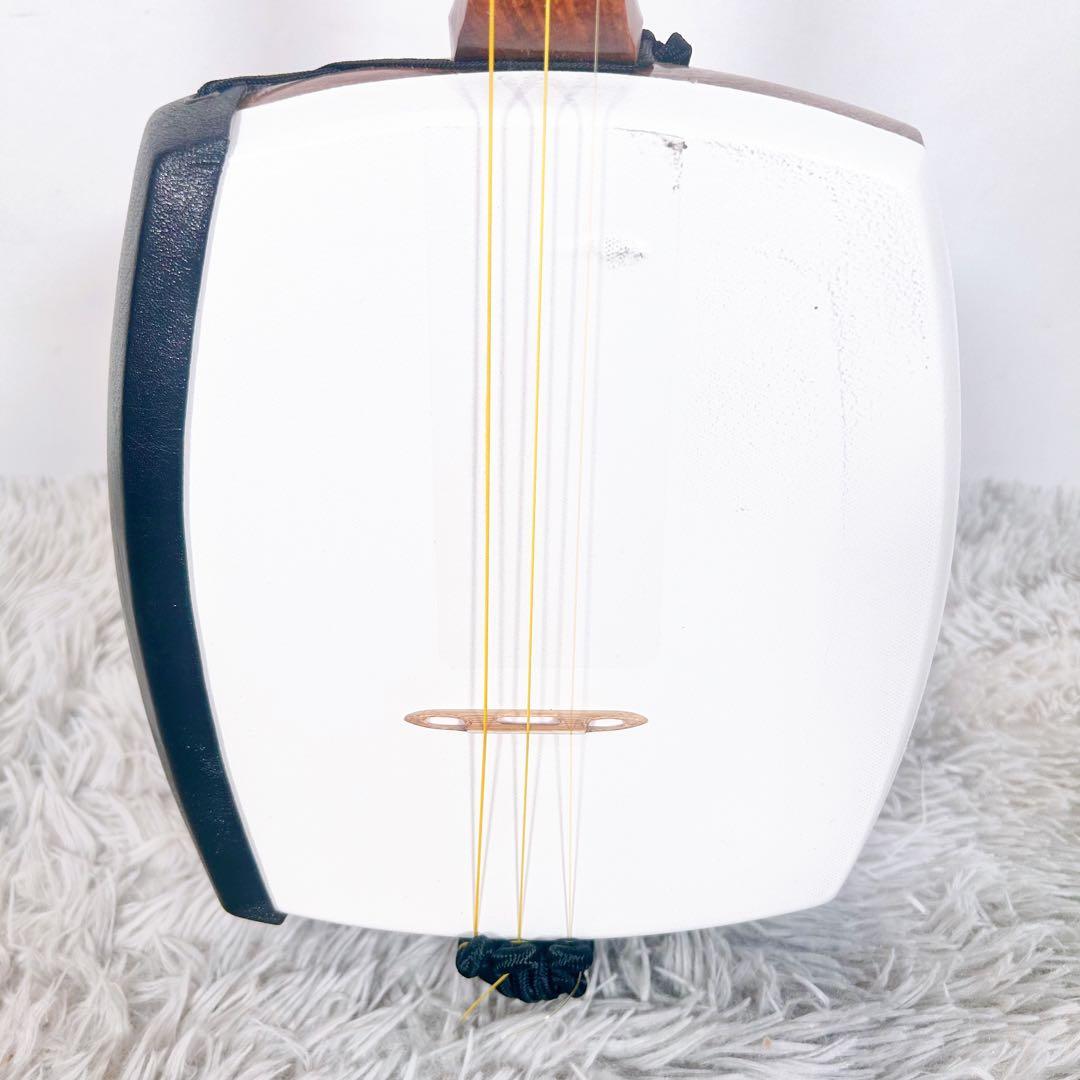 【希少】津軽三味線　花梨材　太棹　東さわり　合皮　皮破れなし