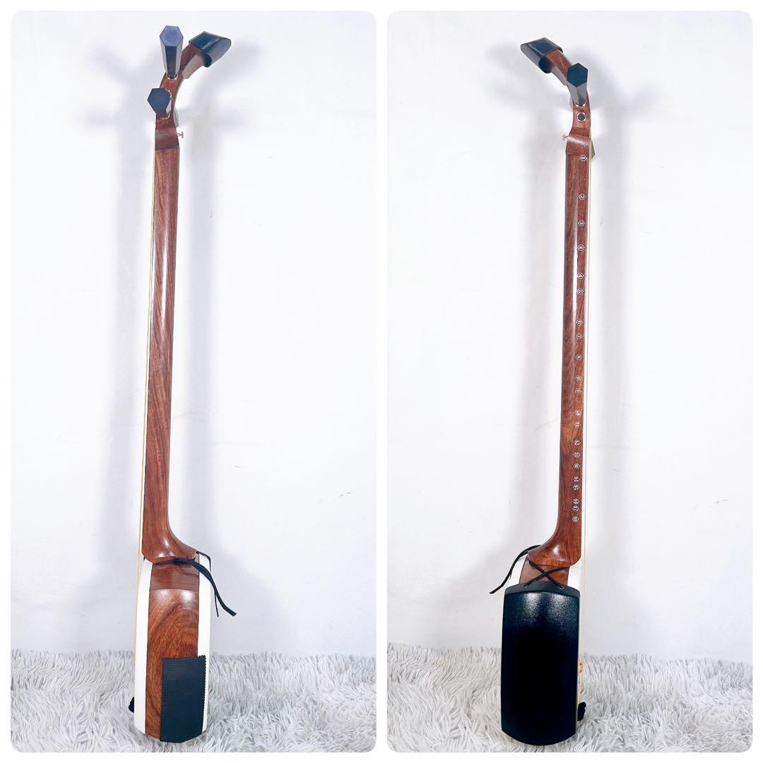 【希少】津軽三味線　花梨材　太棹　東さわり　合皮　皮破れなし