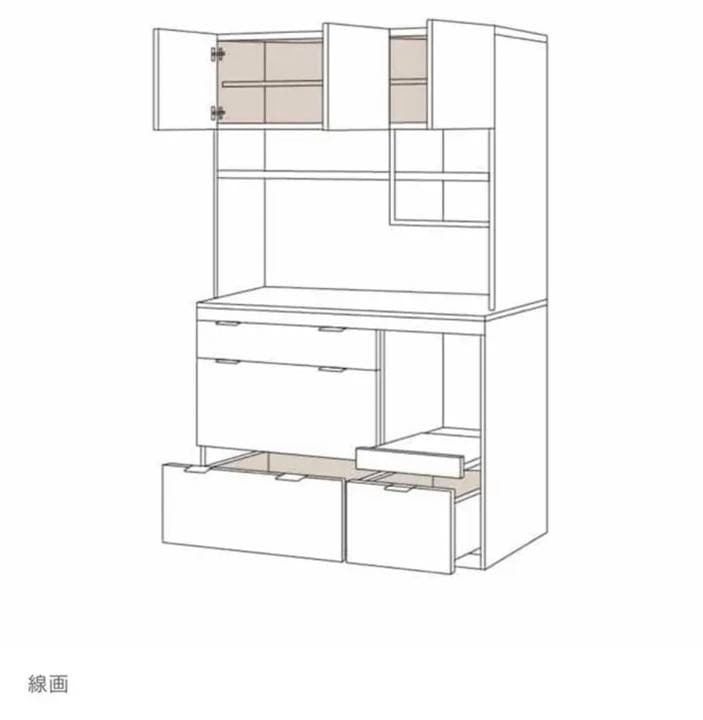 ウニコ unico ADDAY(アディ)キッチンボード カップボード W1230 - メルカリ