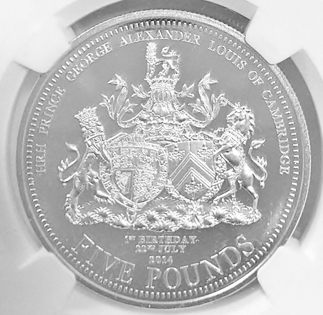 2014年 イギリス ジョージ王子 銀貨 銅貨 2枚セット NGC PF69UC