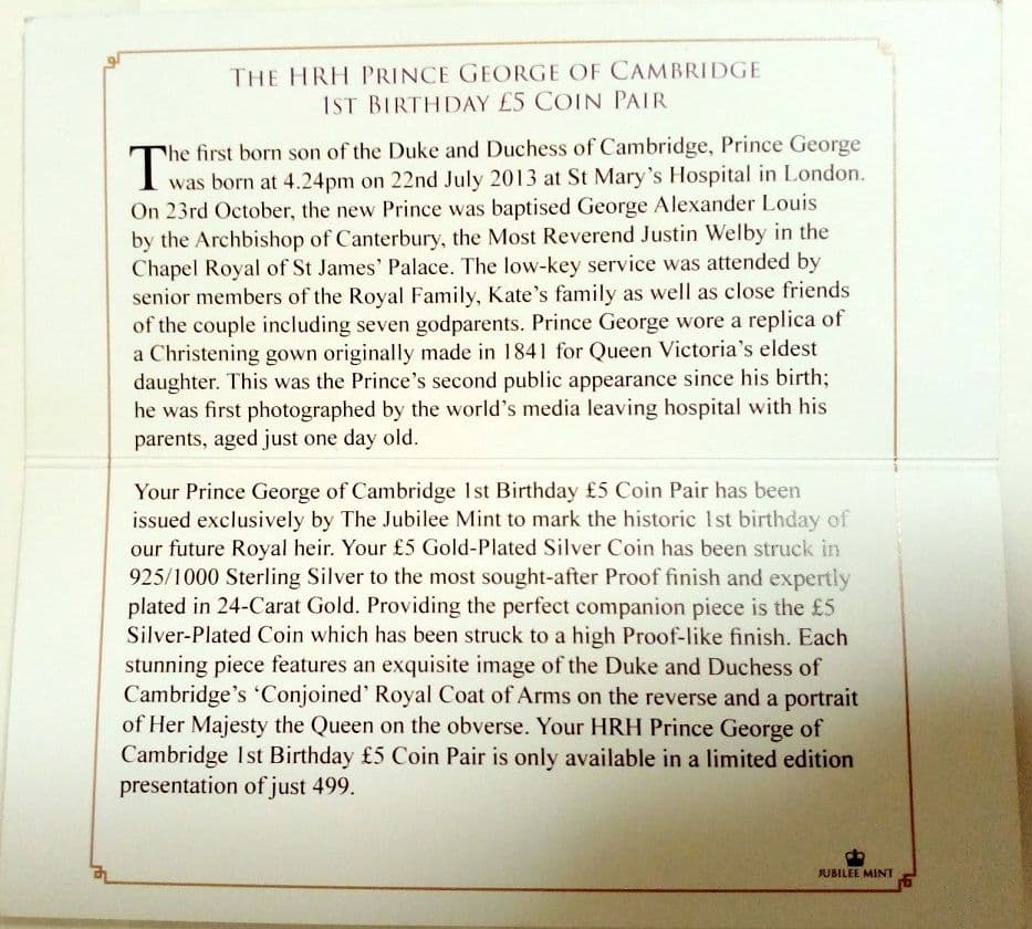 2014年 イギリス ジョージ王子 銀貨 銅貨 2枚セット NGC PF69UC