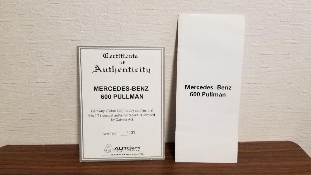 オートアート 1/18 メルセデスベンツ 600プルマン ブラック