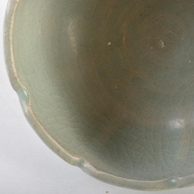 朝鮮美術 韓国 高麗青磁 象嵌花文 輪花碗 V R7162 - メルカリ