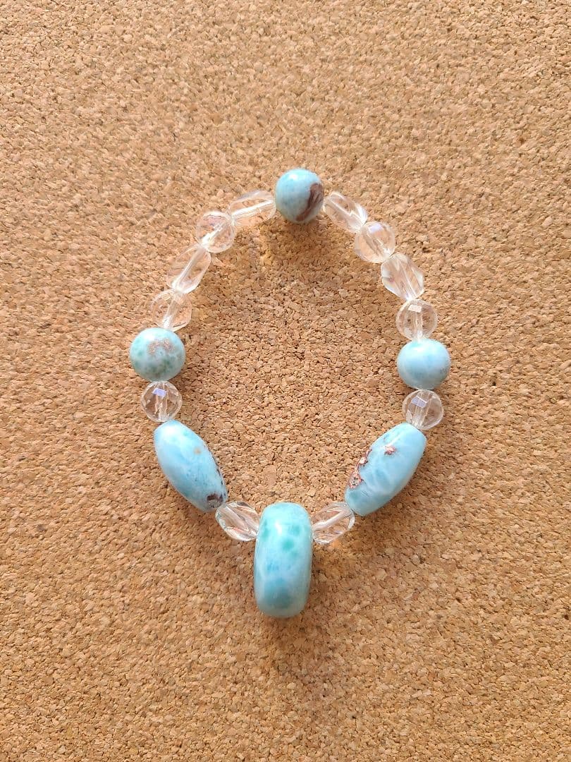 チョコラリマー勾玉ブレスレット