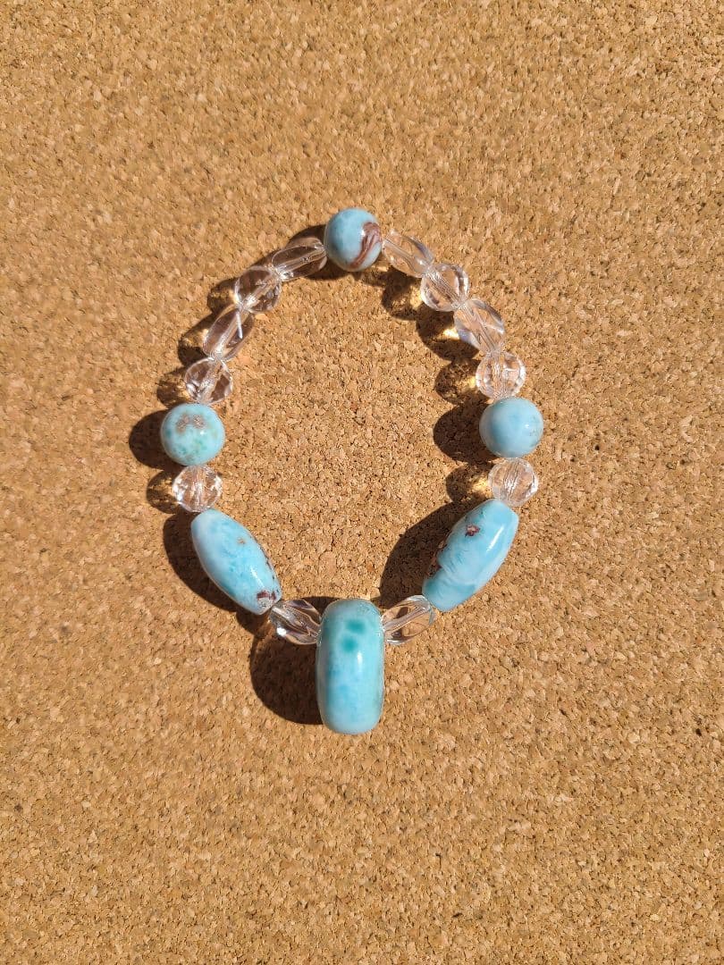 チョコラリマー勾玉ブレスレット