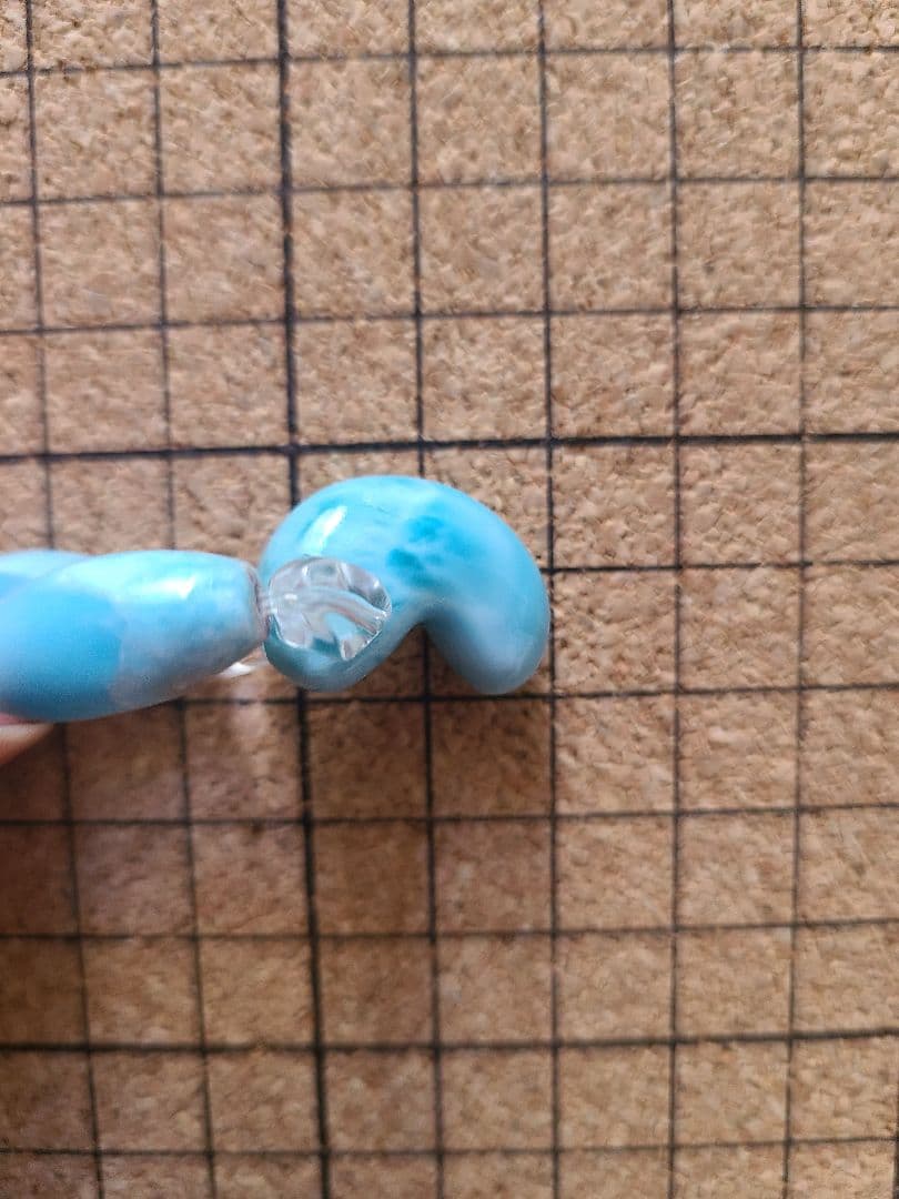 チョコラリマー勾玉ブレスレット