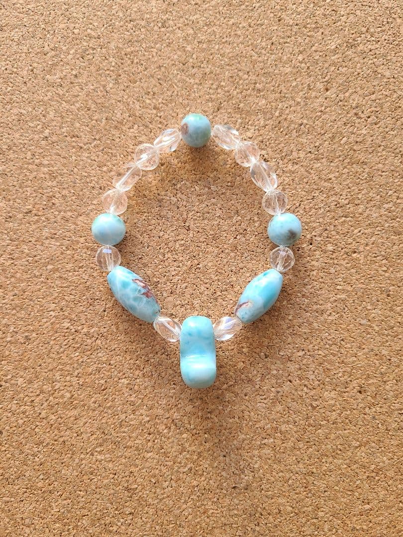 チョコラリマー勾玉ブレスレット