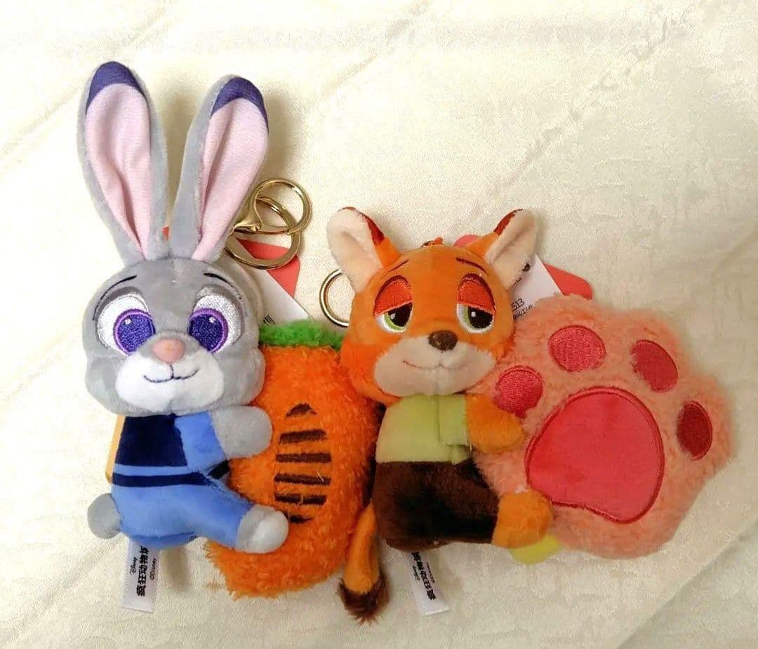 ズートピア ぬいぐるみキーホルダー ニック ジュディ マスコット