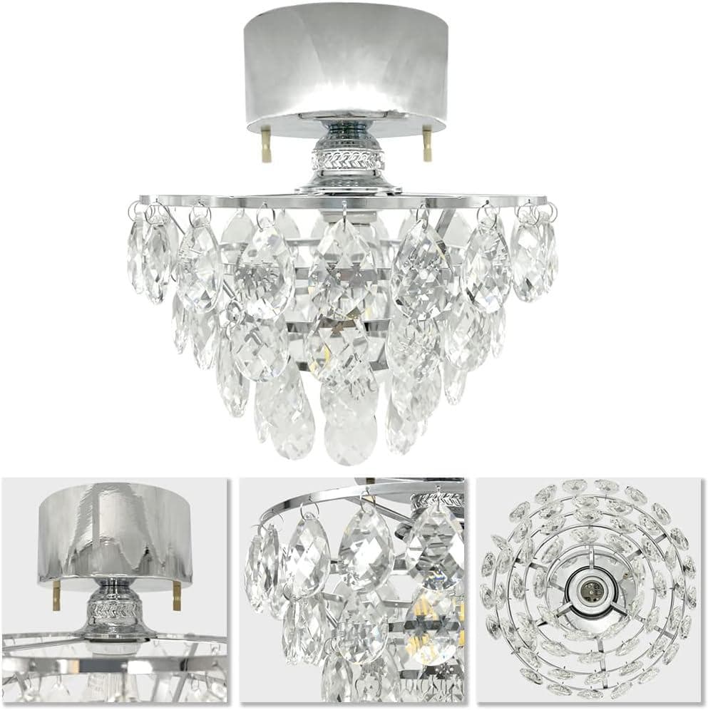 【M3183-186-148】クリスタルシーリングライト ガラス LED電球付き