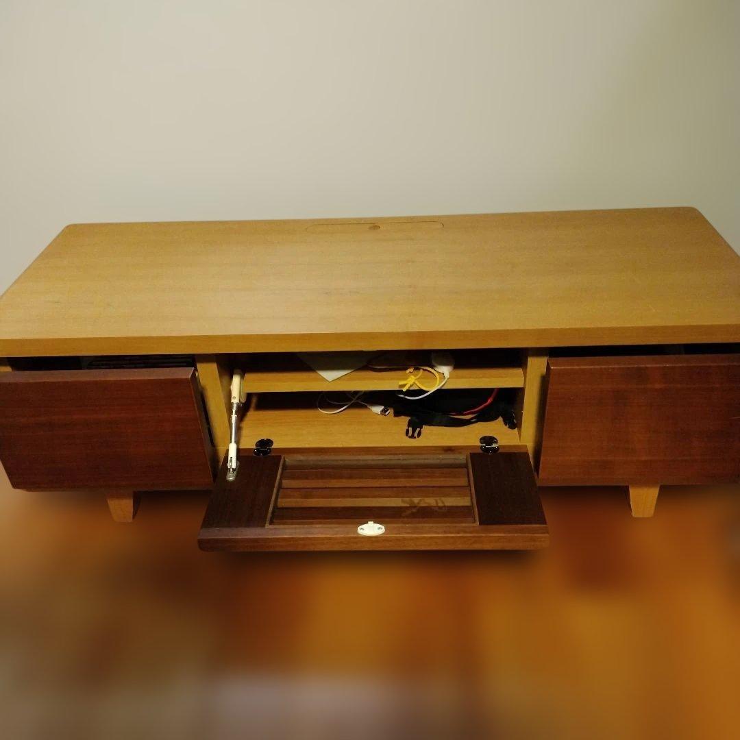 ナチュラルウッド テレビ台 引き出し付き