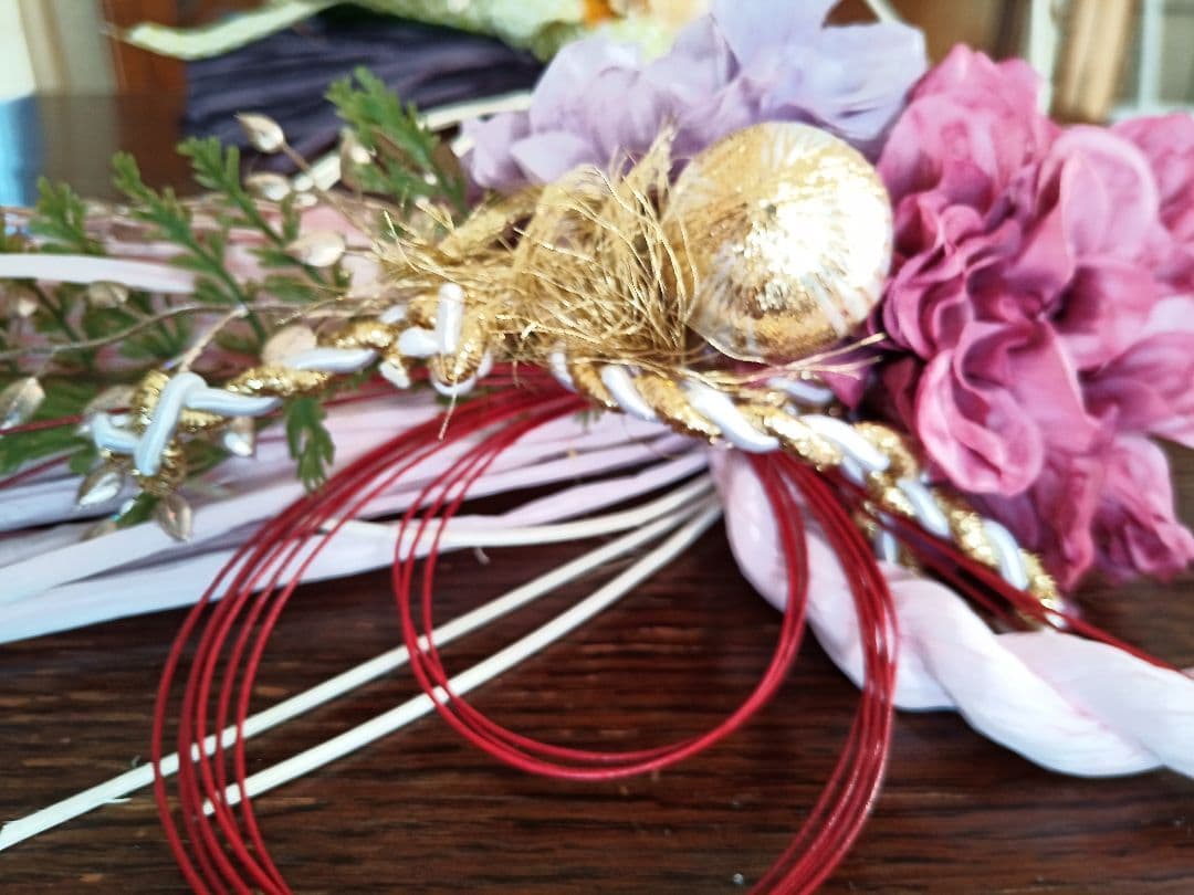 ハンドメイド　リースしめ縄お正月飾り