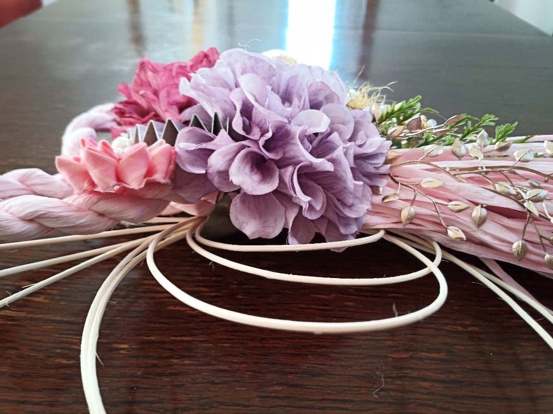 ハンドメイド　リースしめ縄お正月飾り