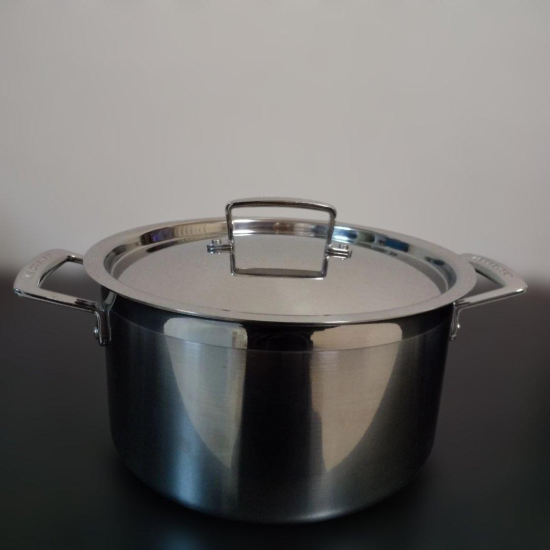 LE CREUSET ル・クルーゼ ステンレス蓋付き両手鍋 6L