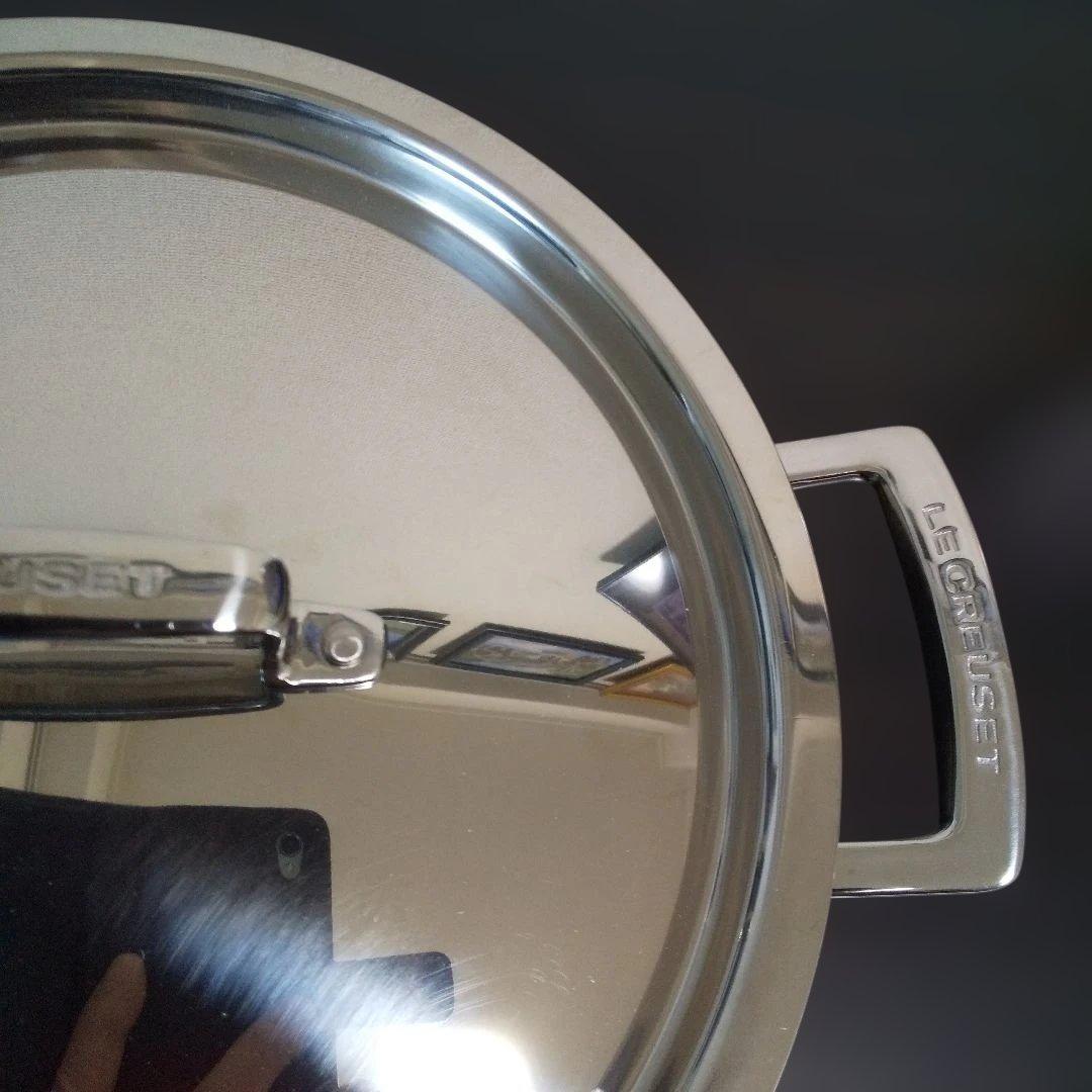LE CREUSET ル・クルーゼ ステンレス蓋付き両手鍋 6L