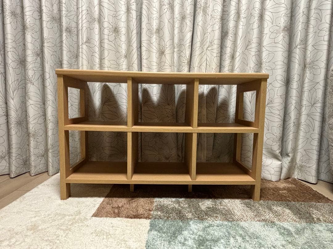 木目調間仕切りラック　ナチュラル