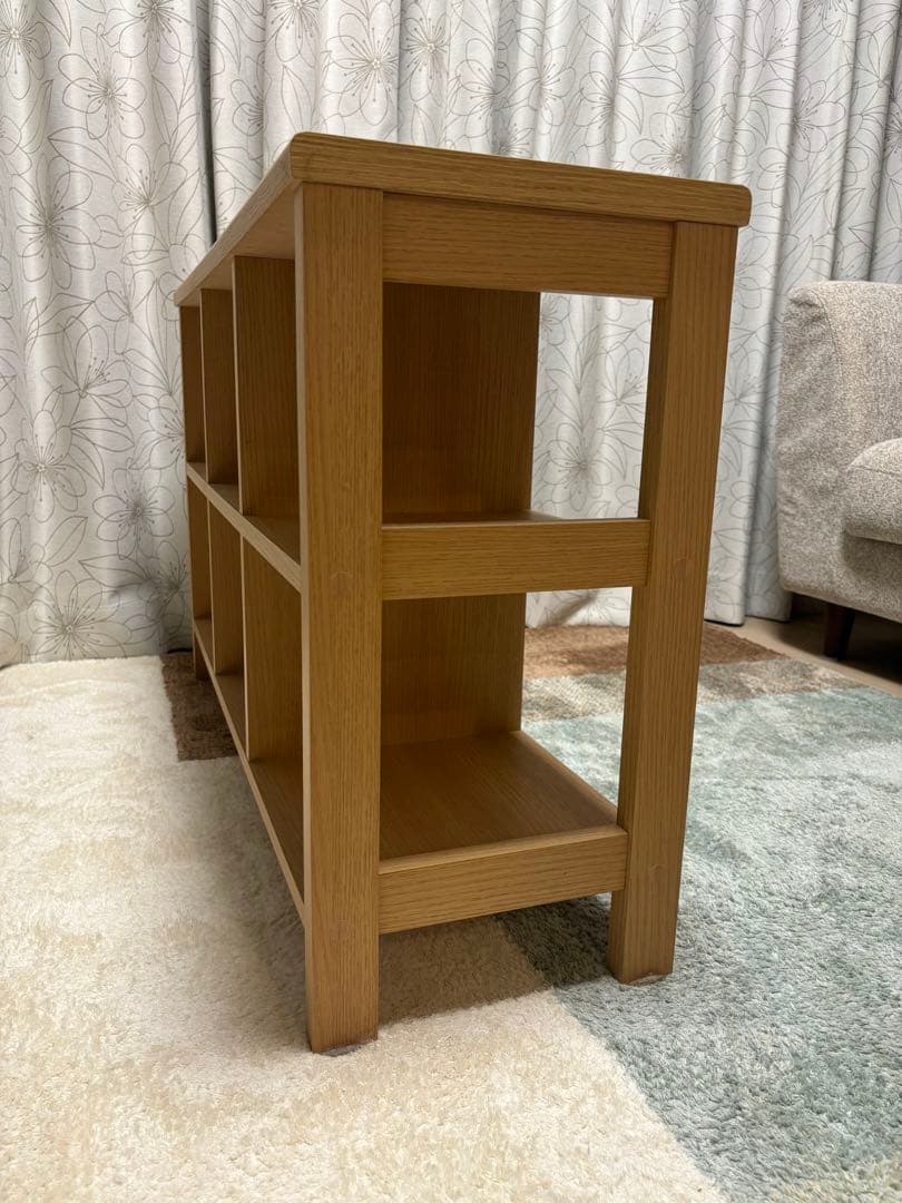 木目調間仕切りラック　ナチュラル