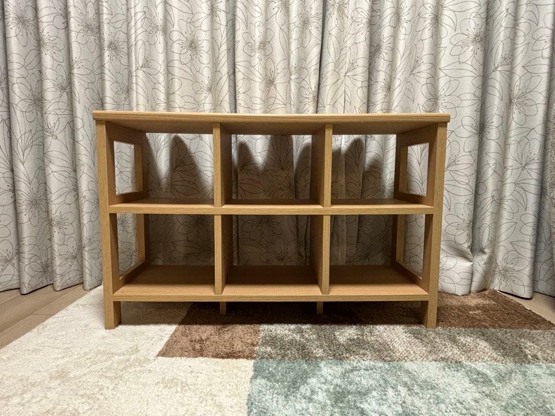 木目調間仕切りラック　ナチュラル