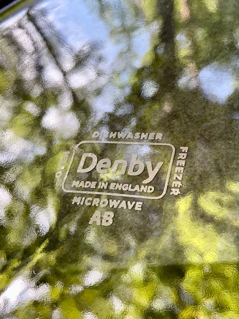 Denby デンビー黒、藍〜白のグラデーション皿4枚セット英国製