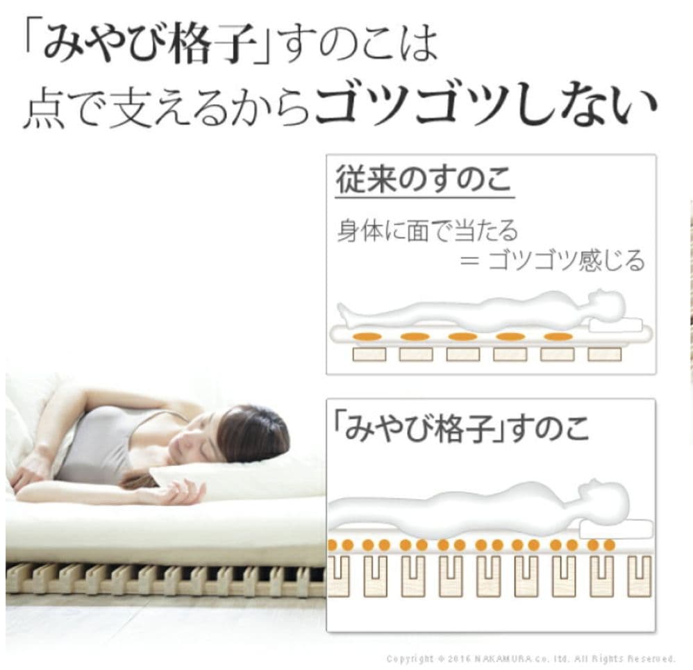 AIR RAISE エアレイズ Sサイズ すのこベッド　みやび格子