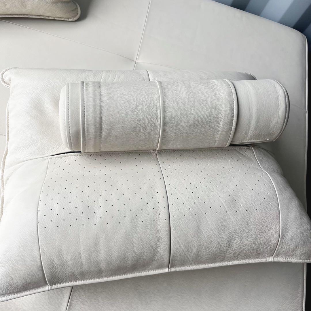 取付無料！ロルフベンツ アイボリー総本革クッション付きソファベッド✨