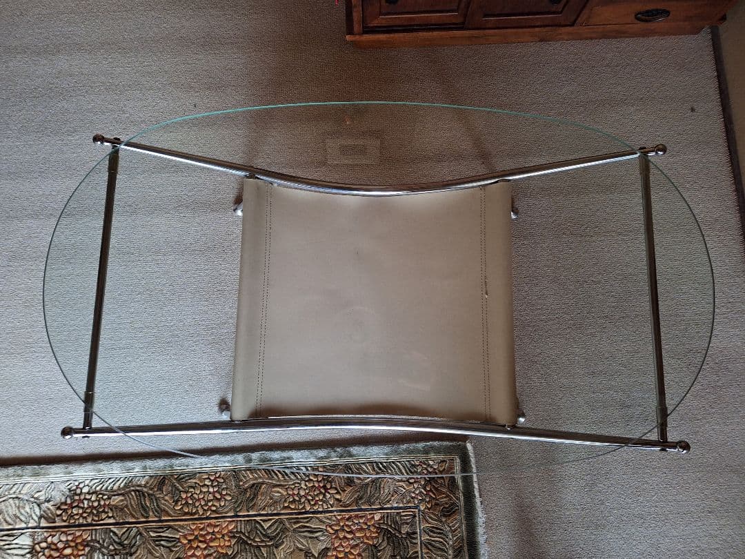 北欧レトロ ミッドセンチュリー ガラステーブル センターテーブル