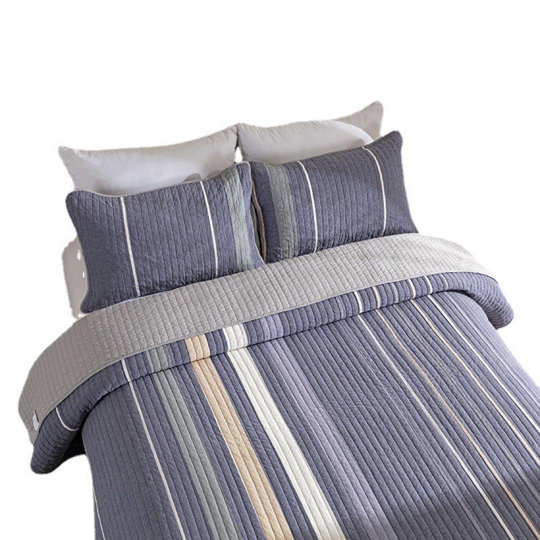 キルトベッドカバー3点セット綿マルチカバー キルティング 166