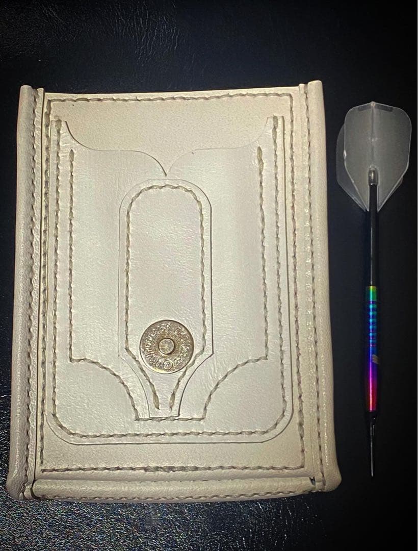 【レザーハンドメイド_全て手縫い】ドロップインダーツケースNo.73