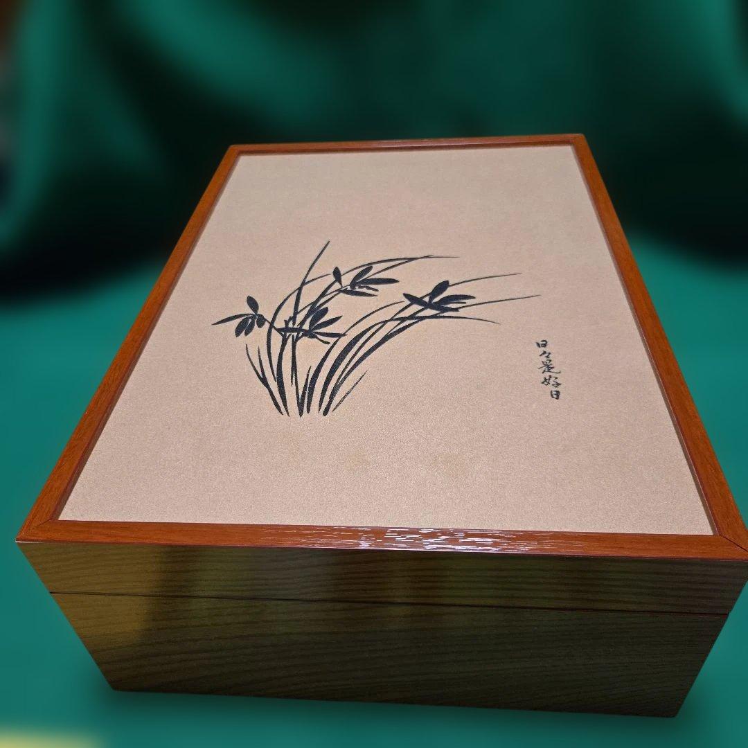 特撰美術漆器 木製文箱 草花デザイン(蓋) “日々是好日” - メルカリ