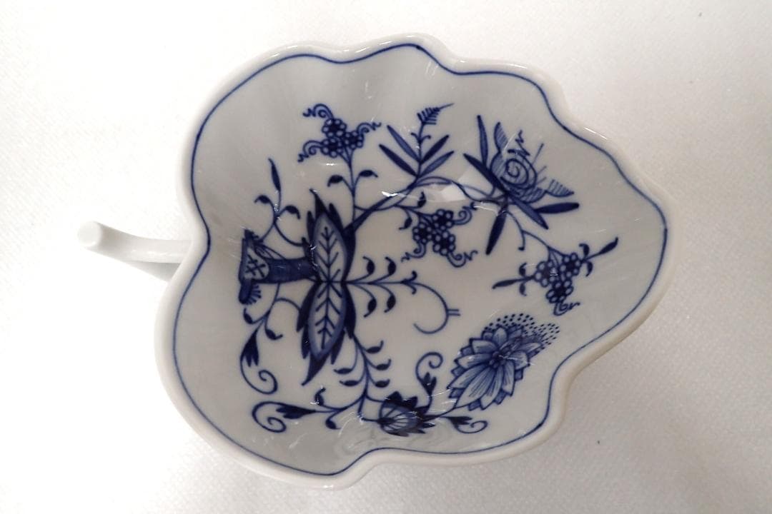 204/未使用品マイセン ブルーオニオン リーフディッシュ プレート 4点セット