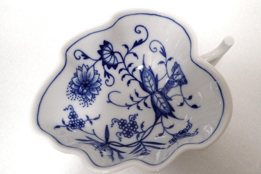 204/未使用品マイセン ブルーオニオン リーフディッシュ プレート 4点セット