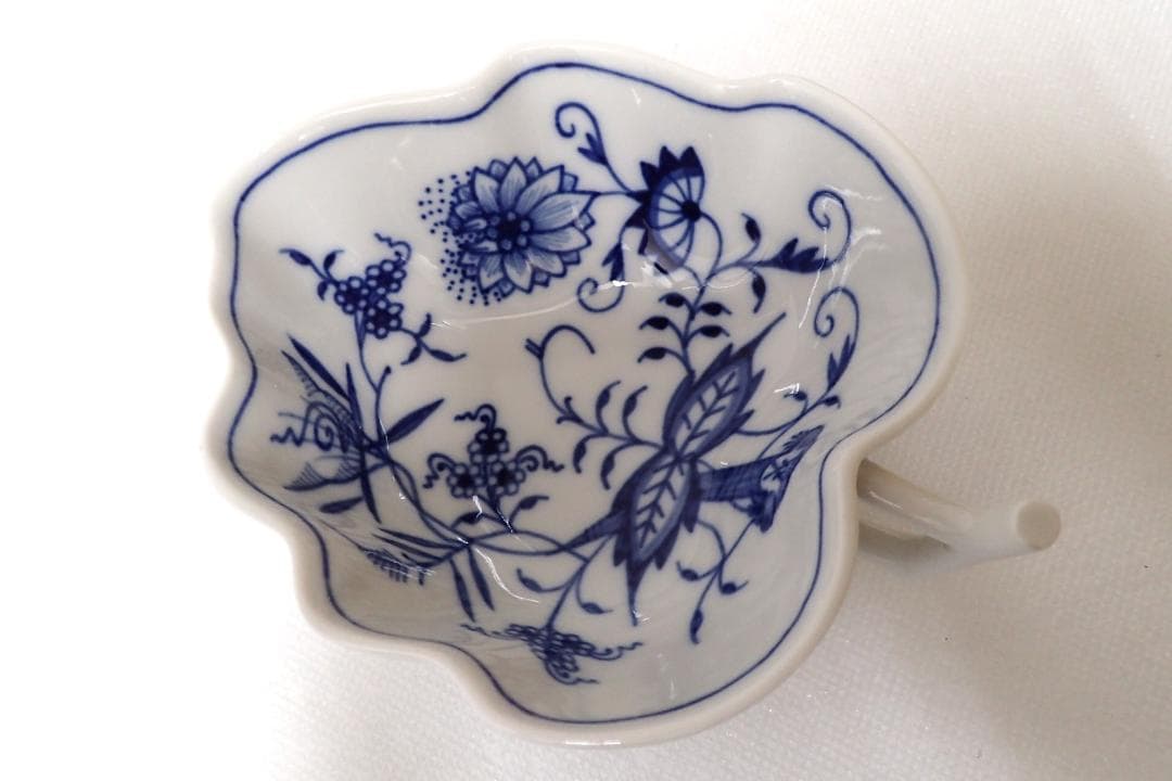 204/未使用品マイセン ブルーオニオン リーフディッシュ プレート 4点セット