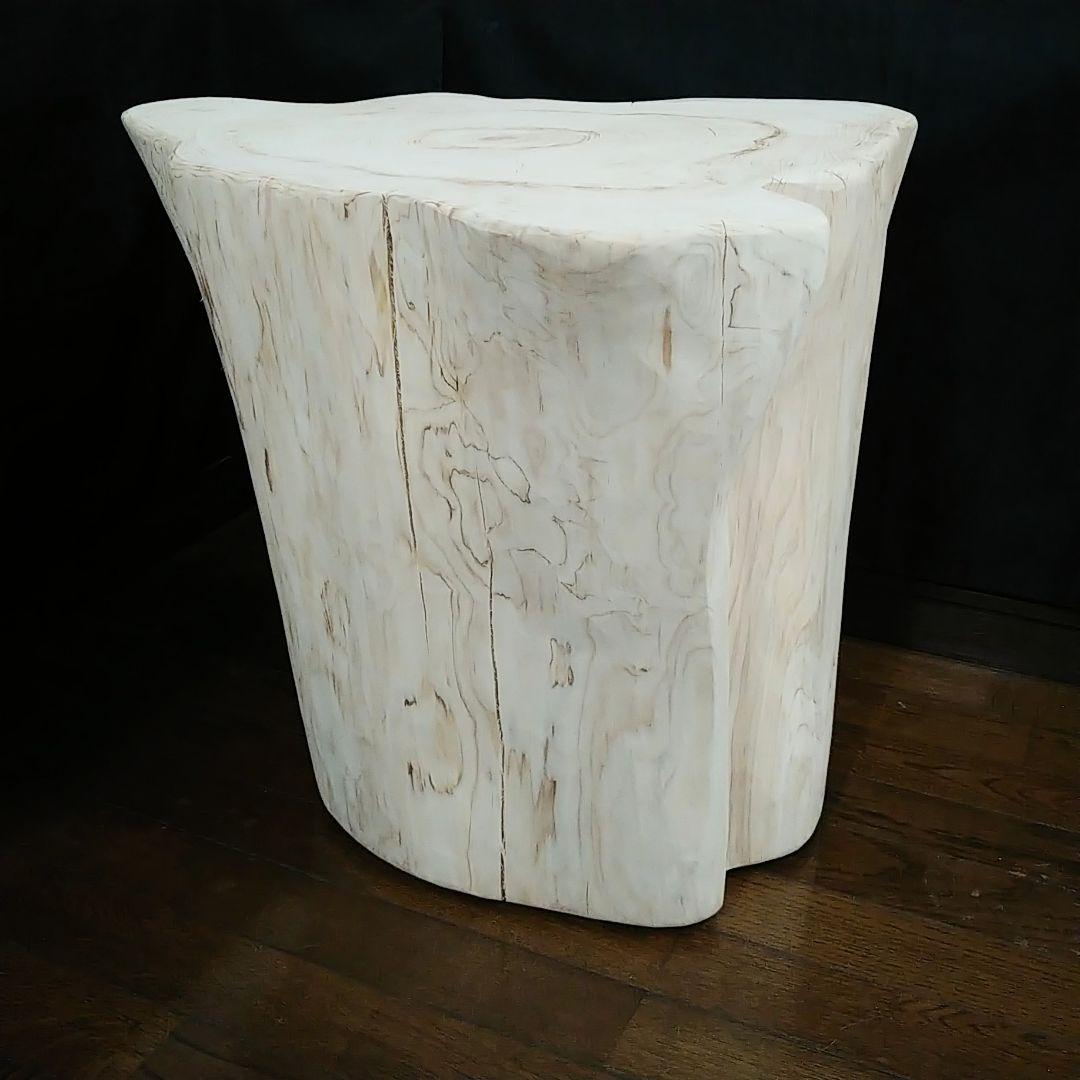 丸太スツール　丸太サイドテーブル　ヒノキ